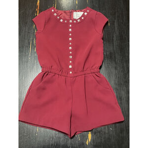 Size 6 Dressed Up By Gymboree Girls Maroon Romper